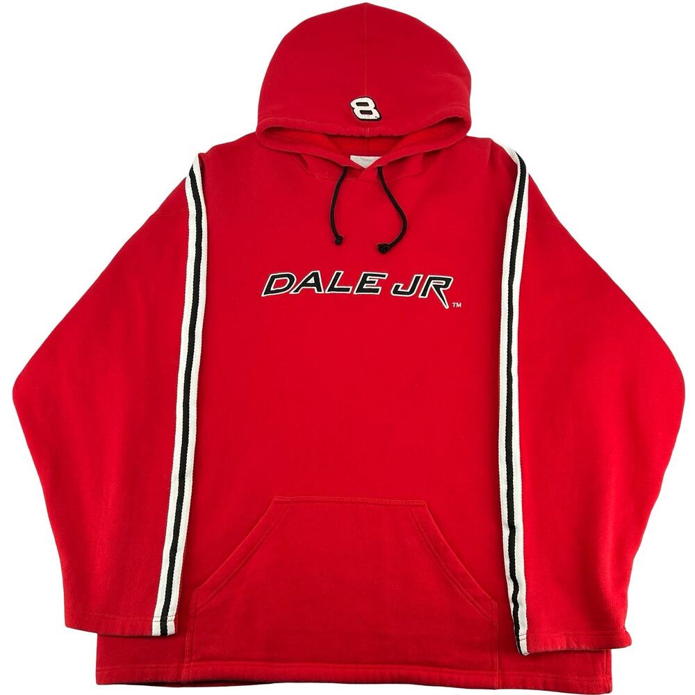Vintage y2k Men's Red Winner's Circle Dale Earnhardt Jr. 8 Hoodie Sweatshirt 2XL